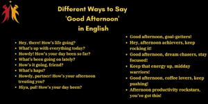 Different Ways to Say 'Good Afternoon' in English